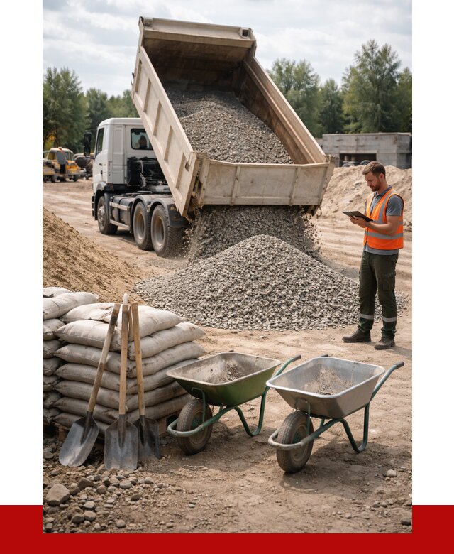 Доставка нерудных материалов в Малгобеке от 1238 руб. | ПРОНЕРУДМлг