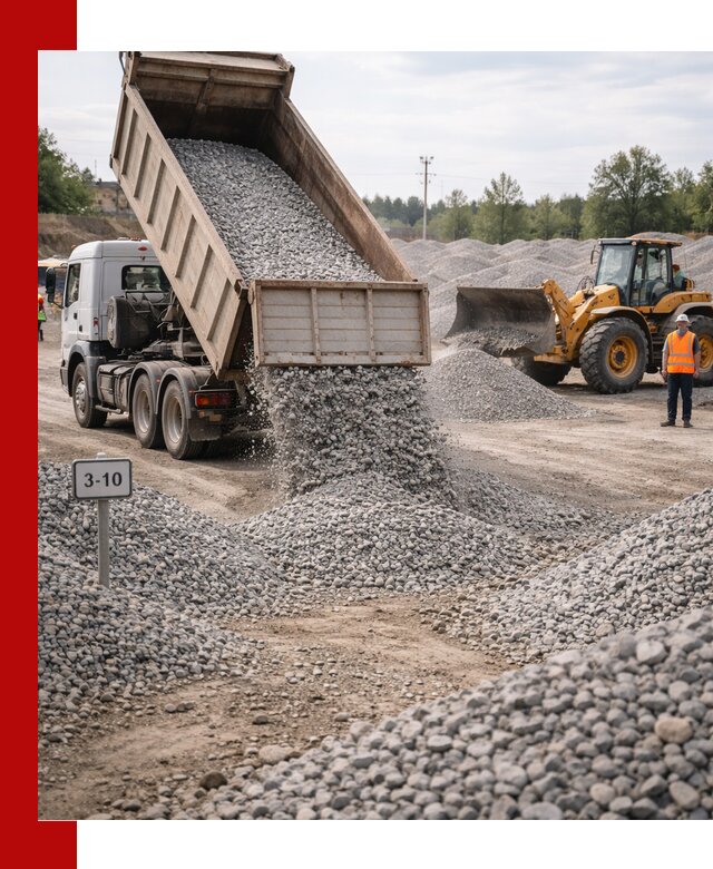 Гранитный щебень фракции 3–10: доставка и продажа в Малгобеке