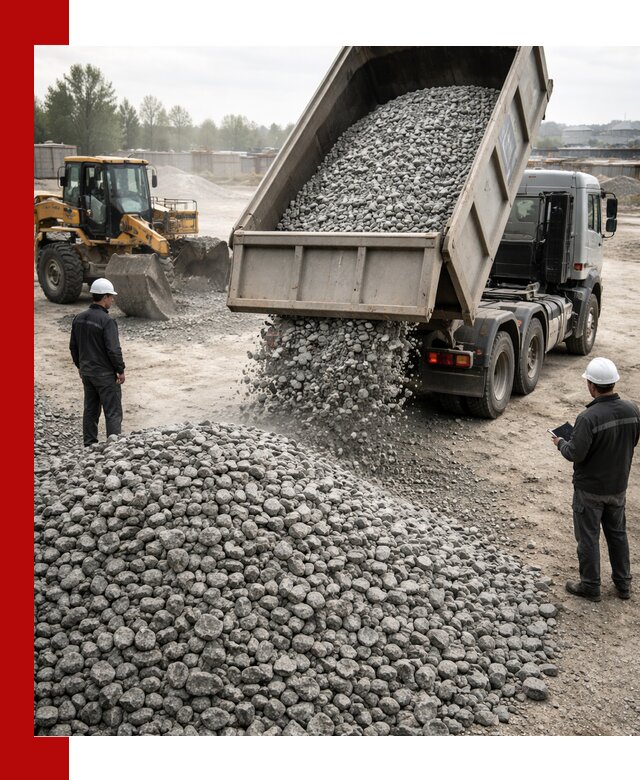 Доставка гранитного щебня фракции 20-40 в Малгобеке