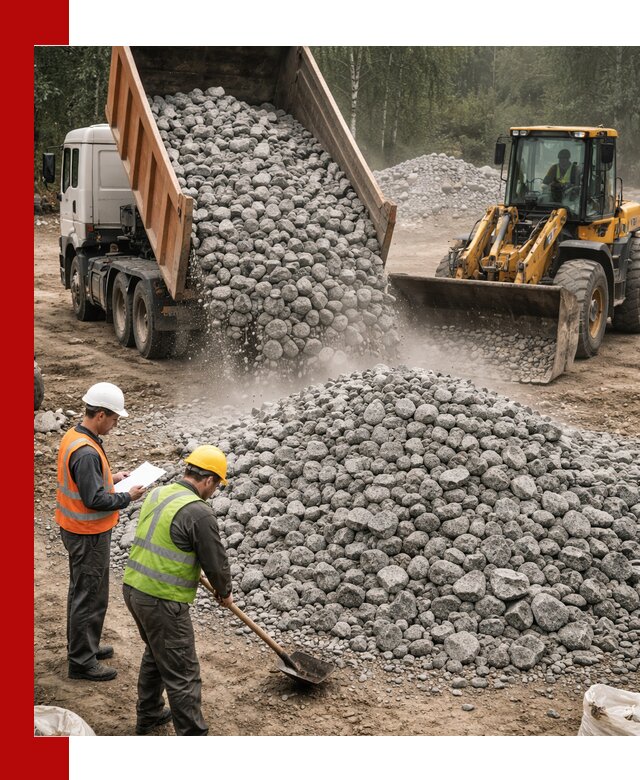 Гранитный щебень фракция 70-150 доставка в Малгобеке