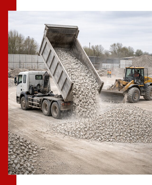 Доставка и продажа известнякового щебня в Малгобеке