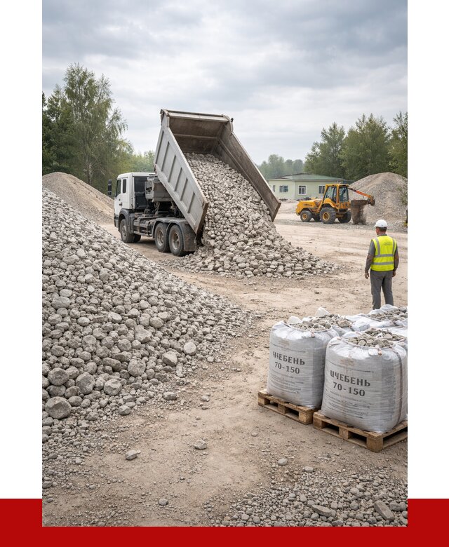 Известняковый щебень фракция 70-150 в Малгобеке от 1290 р. | ПРОНЕРУДМлг