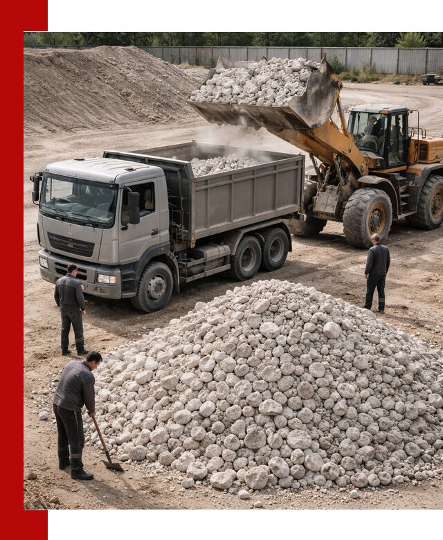 Известняковый щебень фракция 70–150 с доставкой в Малгобеке