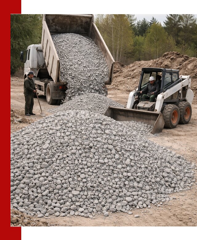 Доставка доломитового щебня в Малгобеке напрямую от карьера
