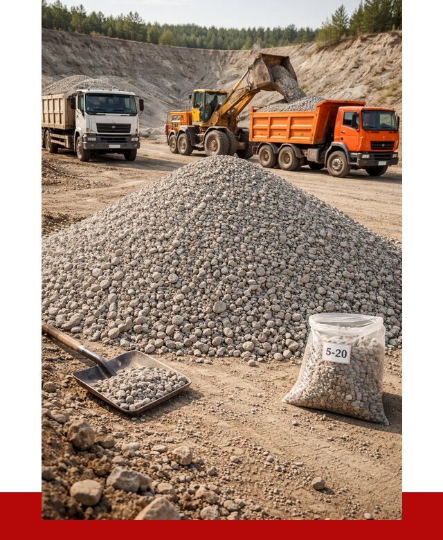 Доломитовый щебень фр. 5-20 в Малгобеке от 4334 р. | ПРОНЕРУДМлг