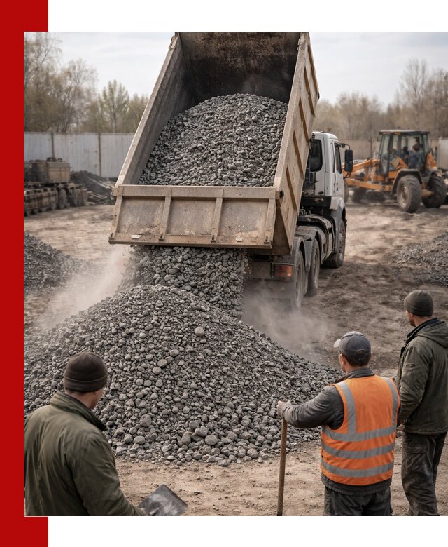 Доставка шлакового щебня в удобные сроки по выгодной цене в Малгобеке