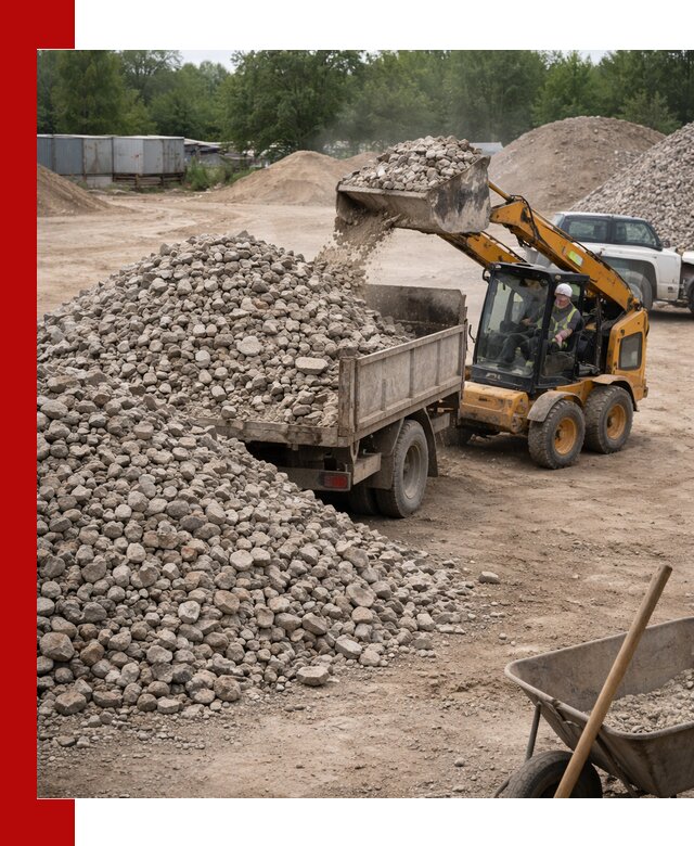 Доставка вторичного щебня в Малгобеке для строительных работ