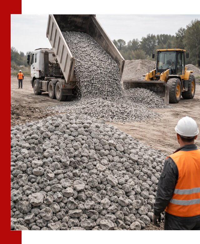 Доставка бетонного щебня фракции 20-40 в Малгобеке