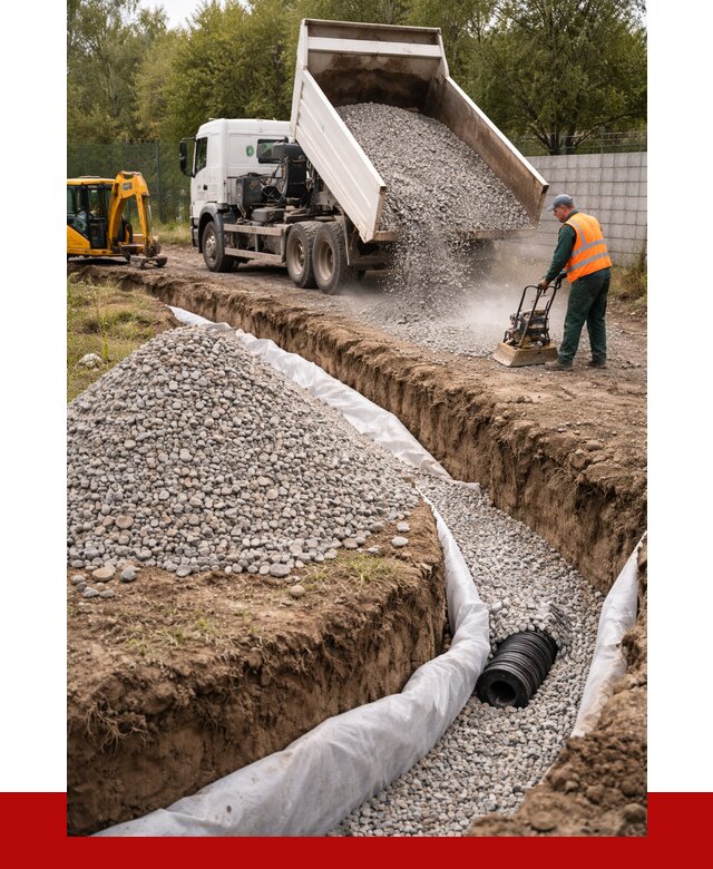 Щебень для дренажа в Малгобеке от 1909 р., ПРОНЕРУДМлг доставка
