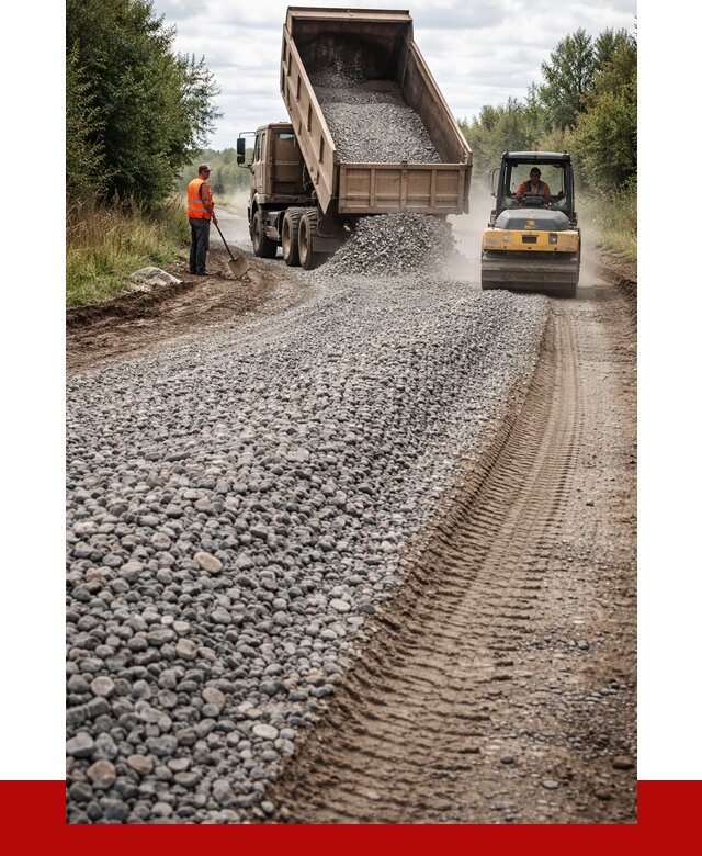 Щебень для отсыпки дороги в Малгобеке от 2786 р. ПРОНЕРУДМлг