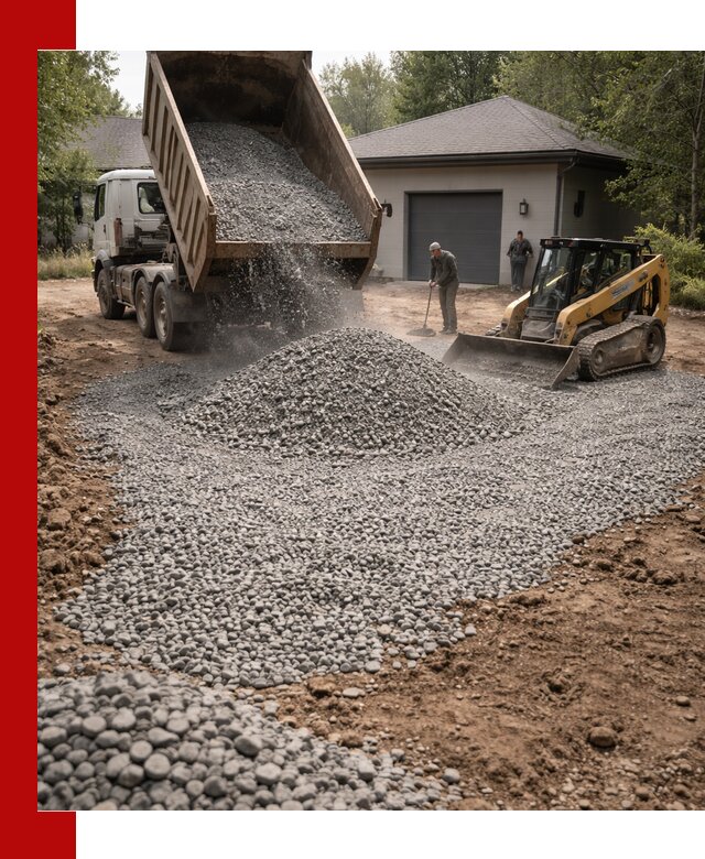 Щебень для парковки в Малгобеке: доставка и укладка качественного материала