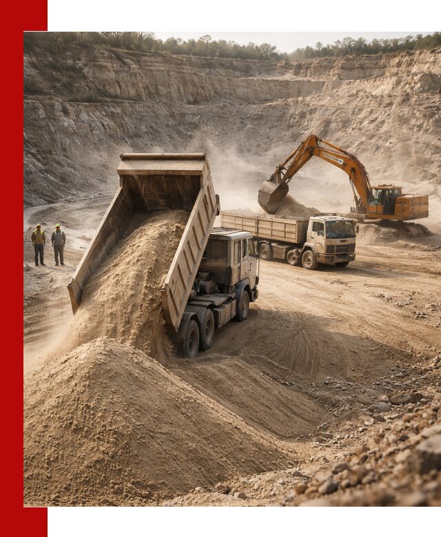 Карьерный песок навалом с доставкой в Малгобеке