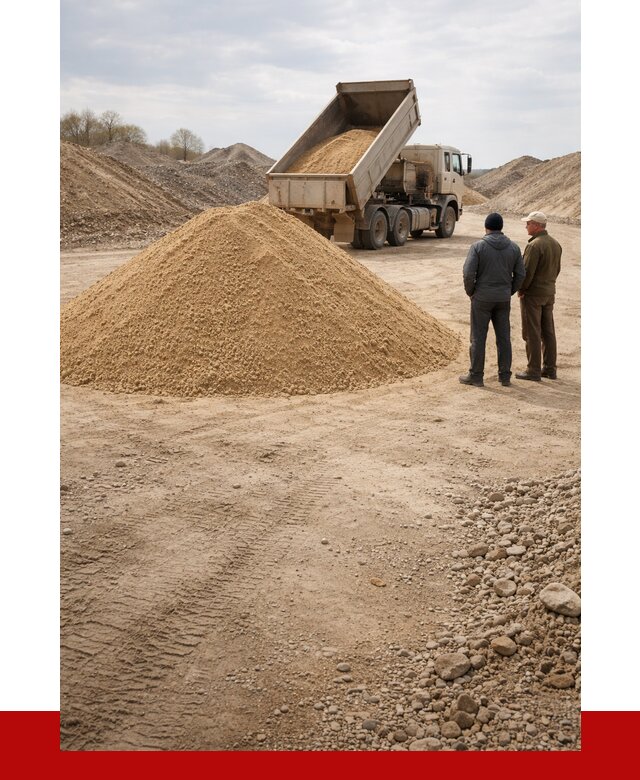 Карьерный песок крупнозернистый в Малгобеке от 8770 р | ПРОНЕРУДМлг