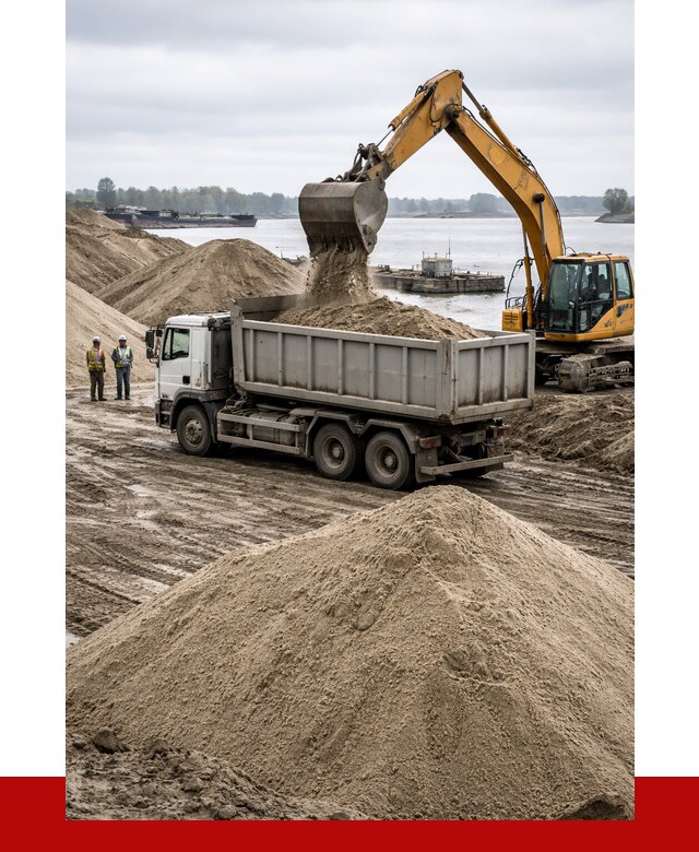 Купить речной песок навалом в Малгобеке от 1857 р., ПРОНЕРУДМлг