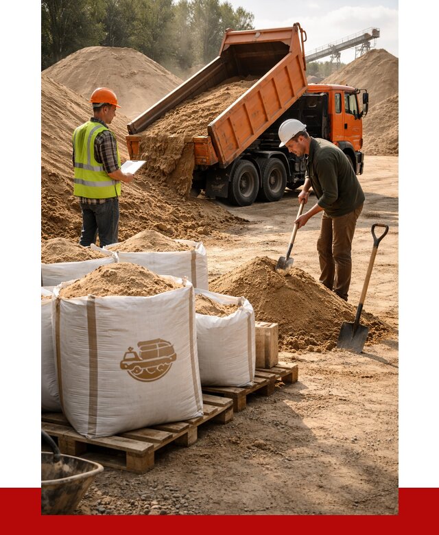 Строительный песок в Малгобеке от 2270 р. с доставкой, ПРОНЕРУДМлг