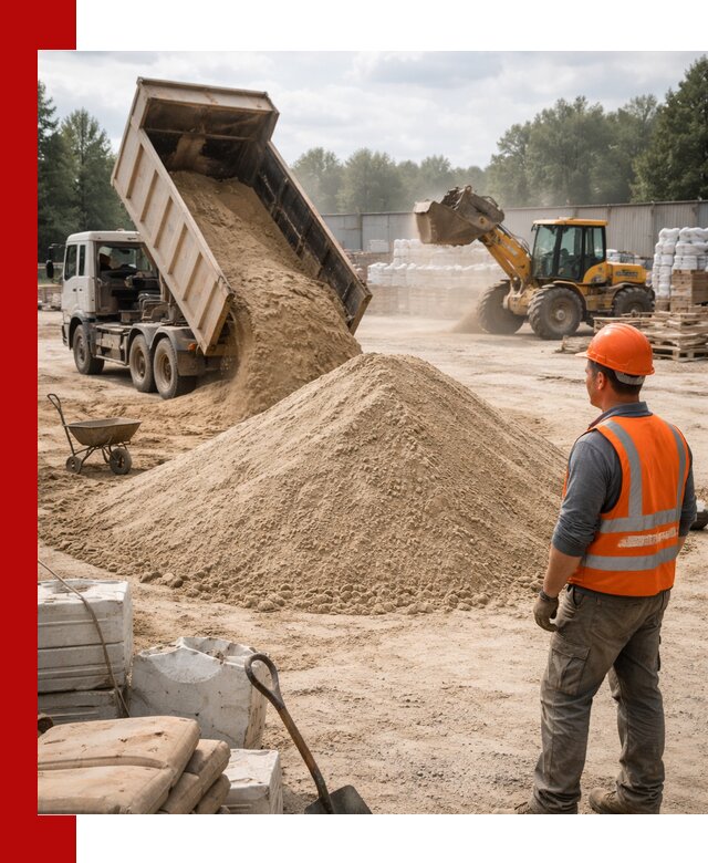 Доставка строительного песка с самосвалом в Малгобеке