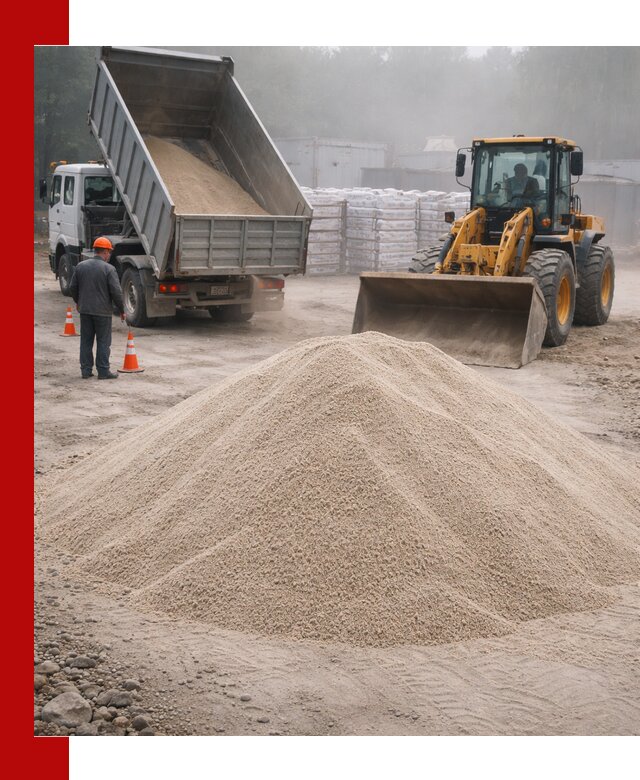 Кварцевый песок фракция 0–8 для стройработ в Малгобеке