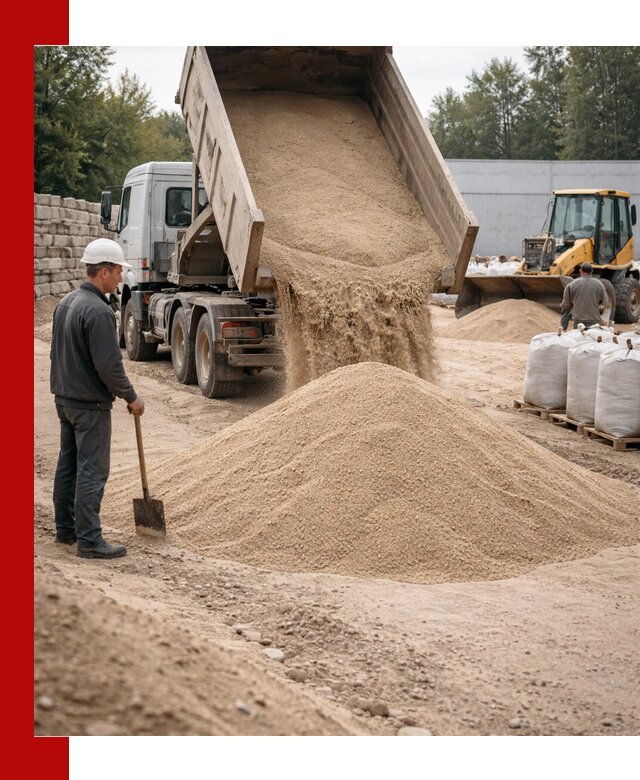Кварцевый песок фракция 0–3 мм с доставкой в Малгобеке