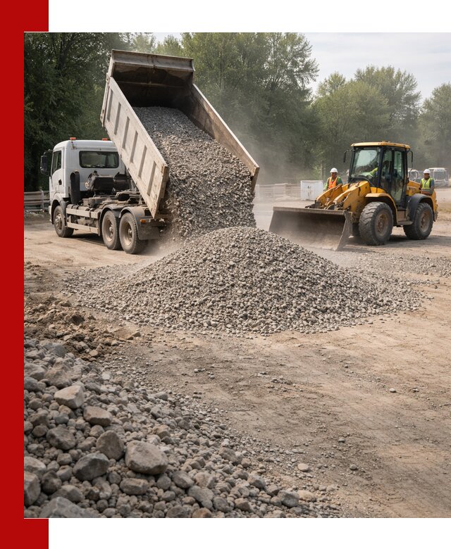 Гравий фракция 5–20 доставка в Малгобеке оптом и в розницу