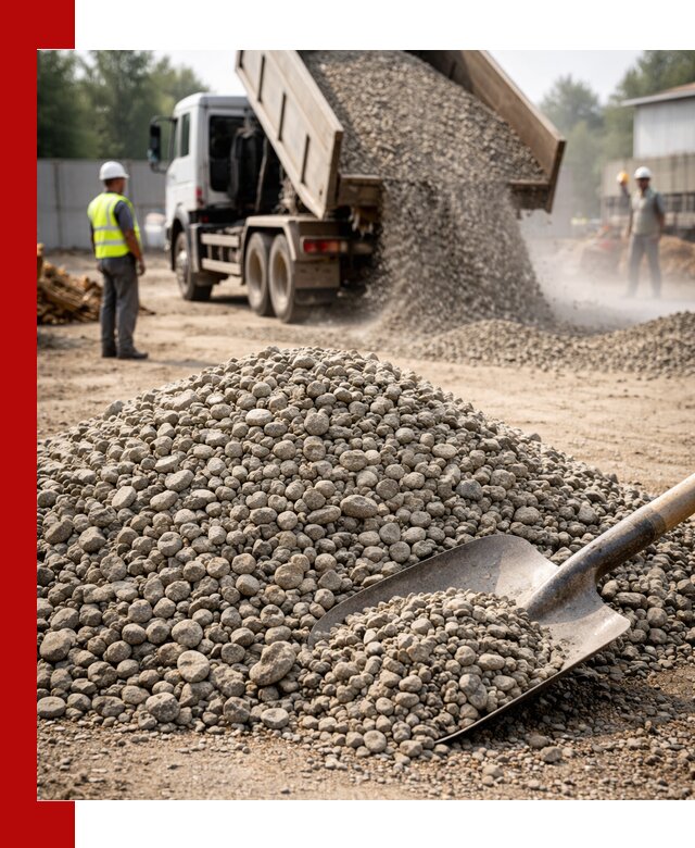 Доставка гравия фракции 20-40 в Малгобеке с самосвалами