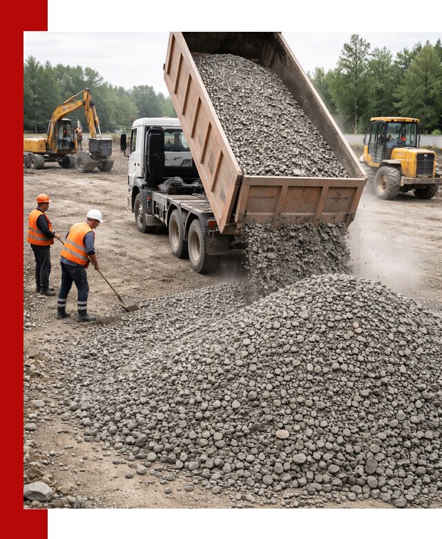 Доставка гравия фракции 40-70 в Малгобеке оптом и в розницу