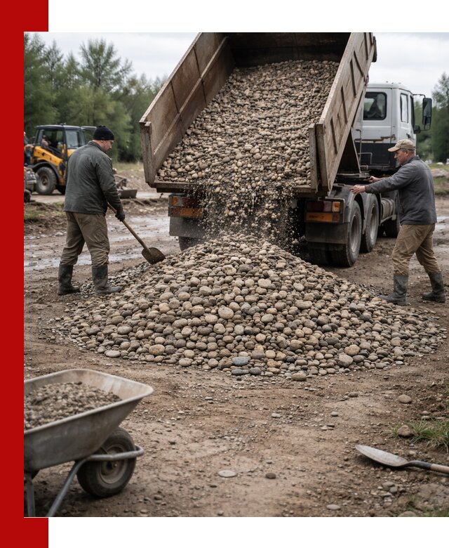 Доставка гальки речной оптом и в розницу в Малгобеке