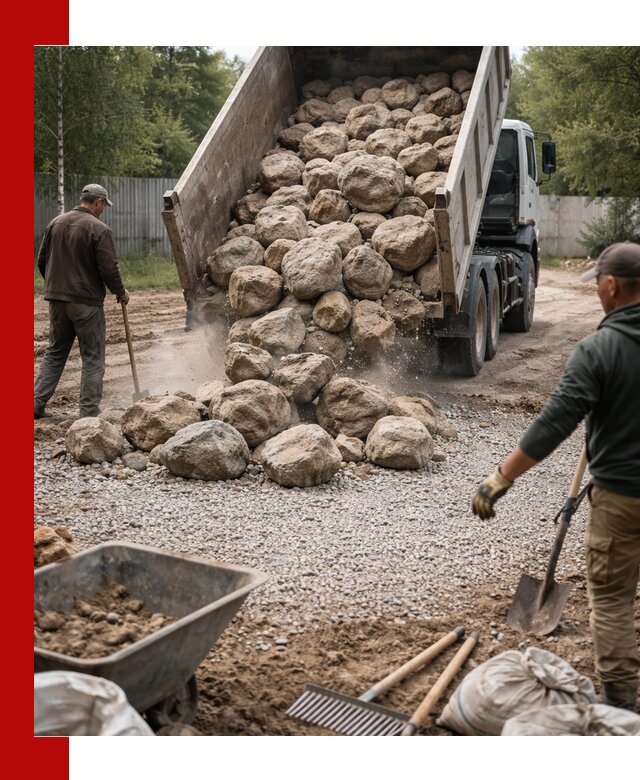 Доставка и укладка булыжника в Малгобеке