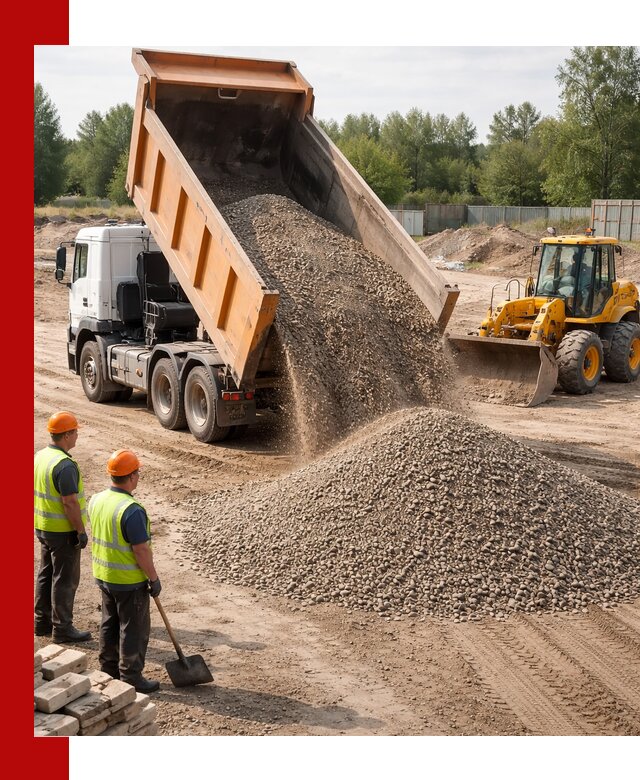 Доставка щебёночно-песчаной смеси ЩПС С7 в Малгобеке