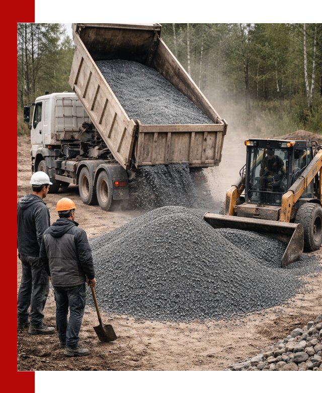 Гранитный отсев 0-5 с доставкой и разгрузкой в Малгобеке