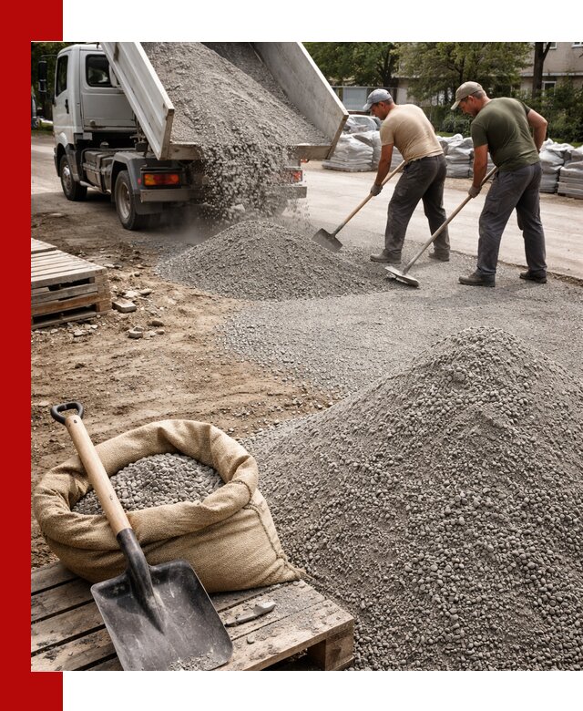 Отсев для тротуарной плитки в Малгобеке — доставка и укладка