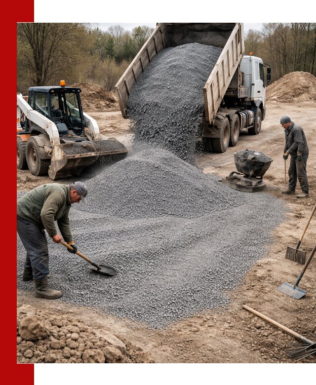 Отсев для подсыпки в Малгобеке — доставка и подсыпка на участок