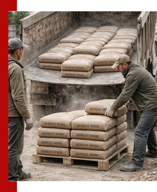Цемент М500 с доставкой самосвалом в Малгобеке