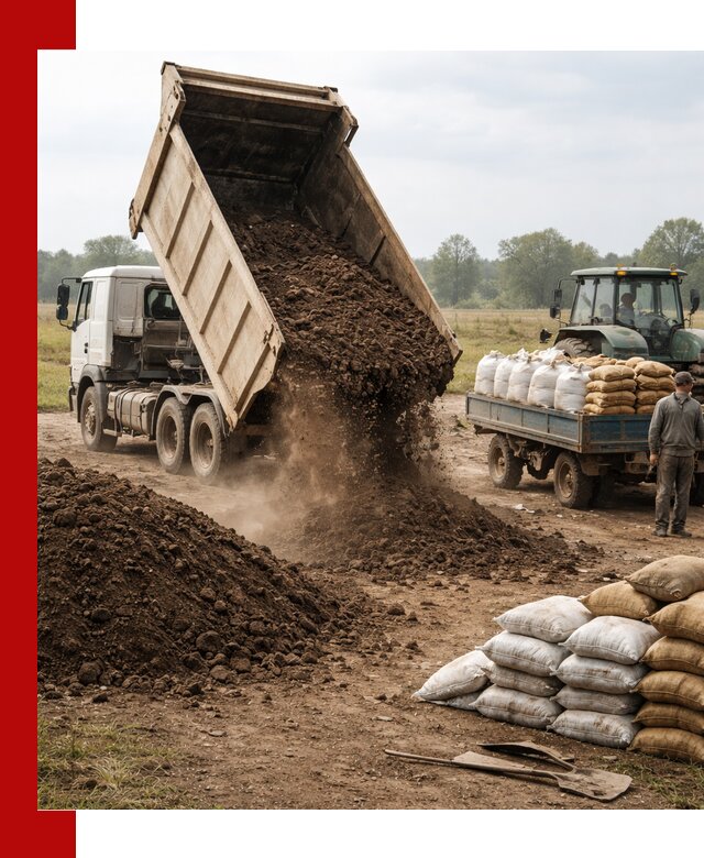 Доставка грунта и удобрений оптом в Малгобеке для сельхоз и строительства