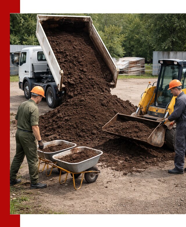 Доставка торфо-земляной смеси в Малгобеке для огорода и ландшафта