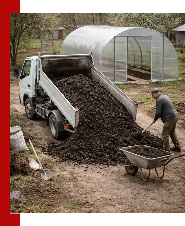Чернозем для теплицы с доставкой в Малгобеке