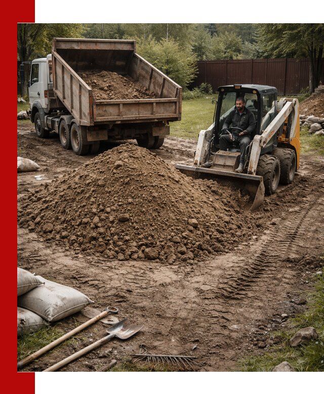 Суглинок для планировки участков в Малгобеке с доставкой и выгрузкой