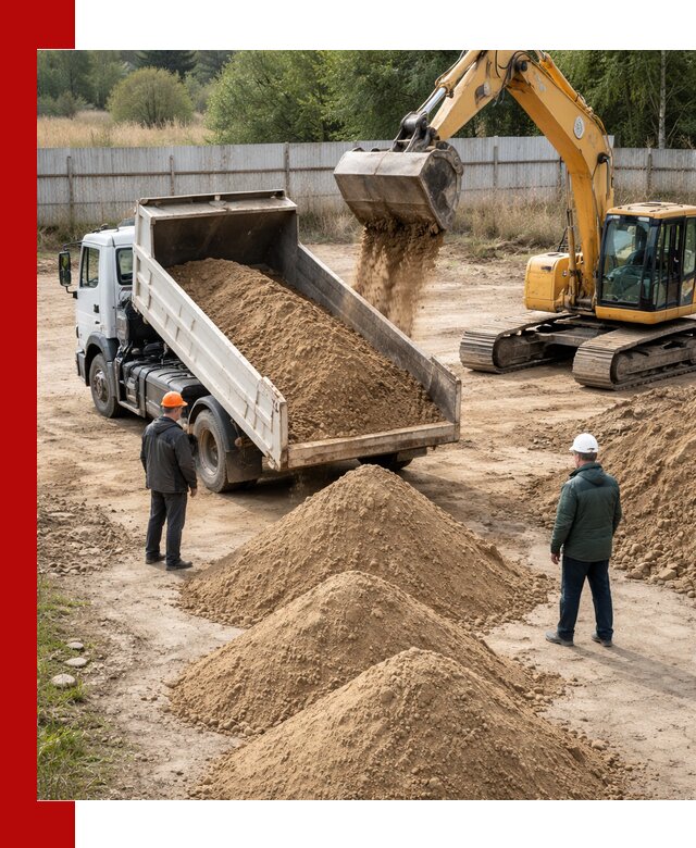 Доставка супеси вагонными и автопартиями в Малгобеке