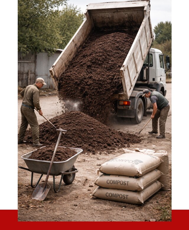 Купить компост в Малгобеке от 4334 р. за куб с доставкой | ПРОНЕРУДМлг