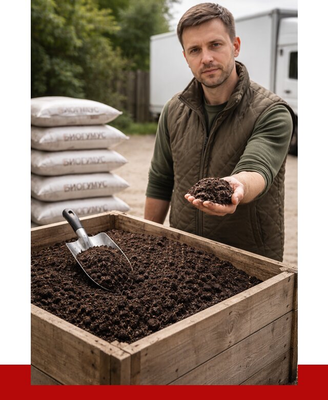 Купить биогумус в Малгобеке с доставкой от 8770 р. за куб | ПРОНЕРУДМлг