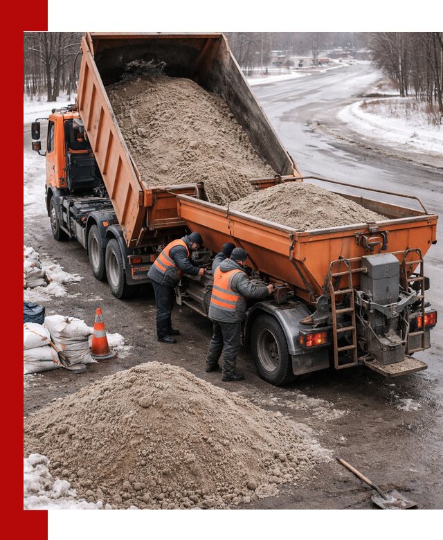 Поставка и вывоз пескосоля в Малгобеке оптом и в розницу