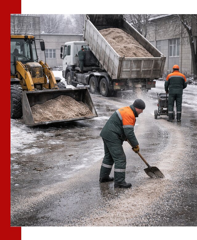 Реагент против гололеда с доставкой и нанесением в Малгобеке
