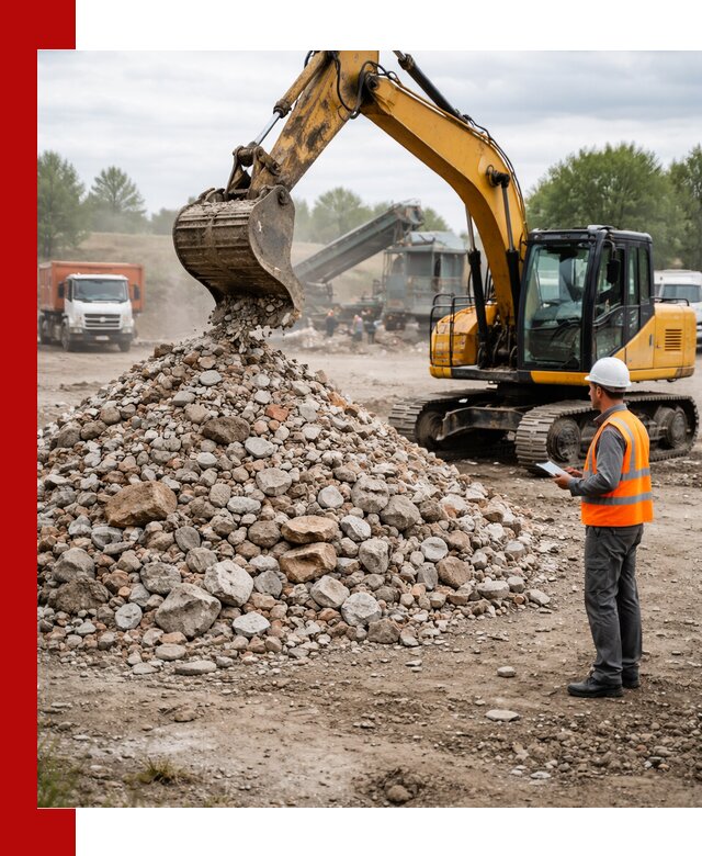 Доставка и вывоз строительного боя в Малгобеке