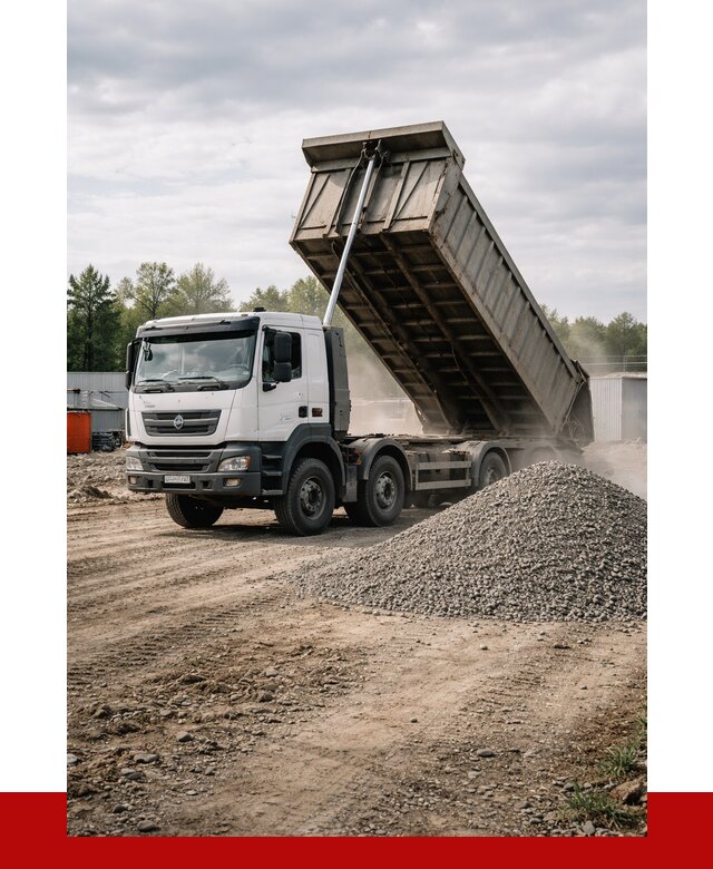 Доставка самосвалом 40 кубов в Малгобеке от 9286 р. | ПРОНЕРУДМлг