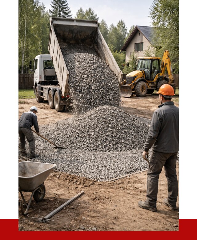 Отсыпка участка щебнем в Малгобеке от 6707 р. ПРОНЕРУДМлг