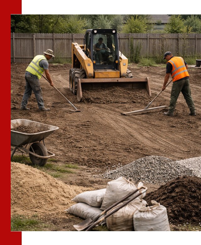 Выравнивание участка под строительство и благоустройство в Малгобеке
