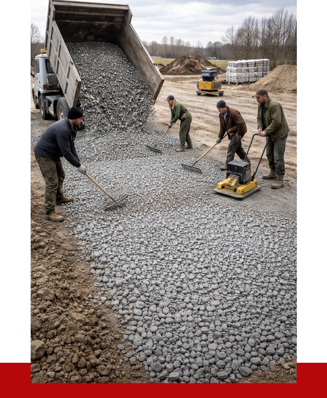 Устройство щебеночной подушки в Малгобеке от 4643 р. ПРОНЕРУДМлг